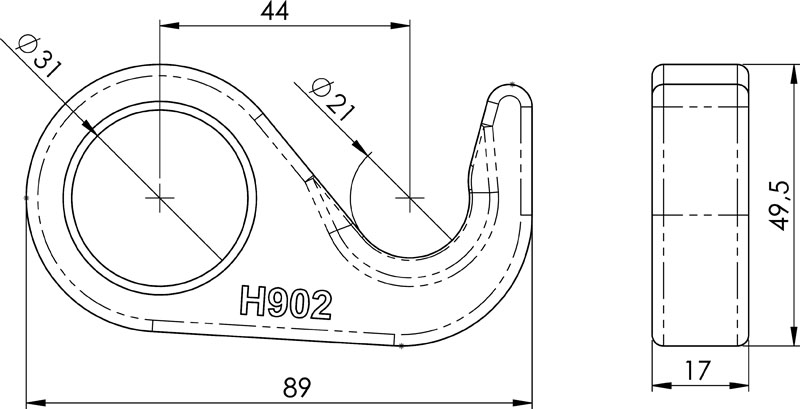 Schließhaken Rapid H902